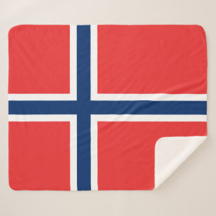 Norway Flag Sherpa Blanket