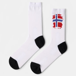 Norway flag socks