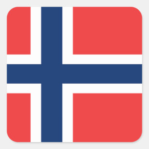 Norway Flag Square Sticker