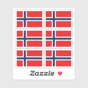 Norway Flag Sticker Collection – Pack of 6