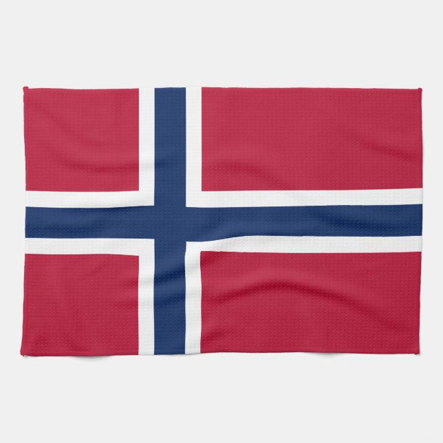 Norway Flag Tea Towel (Horizontal)
