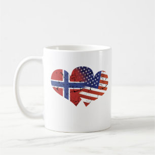 Norway Flag USA Flag Norwegian Independence Day Coffee Mug