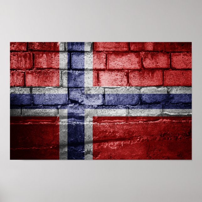 Norway flag wall poster (Front)
