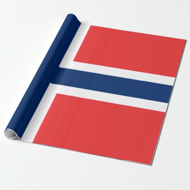 Norway Flag Wrapping Paper (Unrolled)