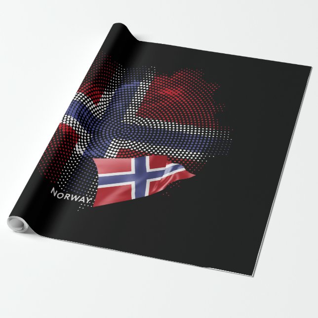 Norway flag wrapping paper (Unrolled)