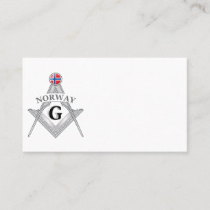 Norway freemasonry sign business card