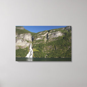Norway, Geirangerfjord (UNESCO), Geiranger. Canvas Print