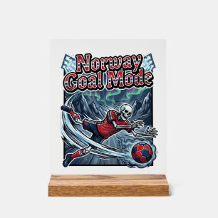 Norway Goal Mode Skeleton Striker Nations Streetwe Acrylic Sign