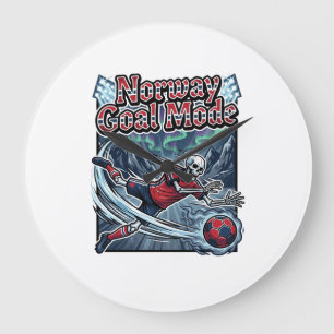 Norway Goal Mode Skeleton Striker Nations Streetwe Large Clock
