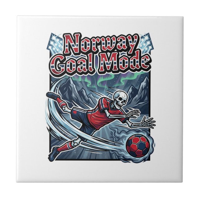 Norway Goal Mode Skeleton Striker Nations Streetwe Tile (Front)