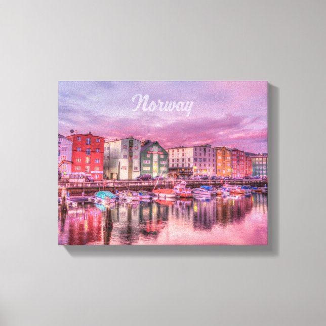 Norway Harbour Canvas Print (Front)
