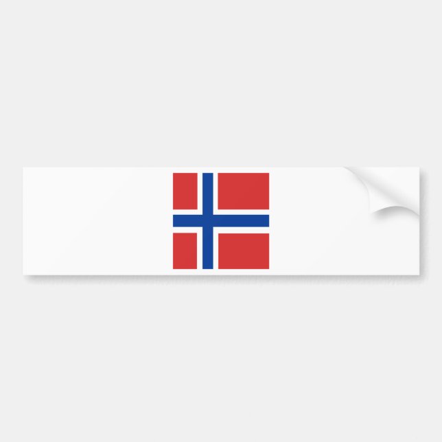 Norway High quality Flag Bumper Sticker (Front)