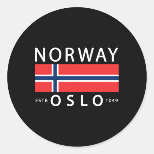 Norway History Norwegian Oslo Norway Classic Round Sticker