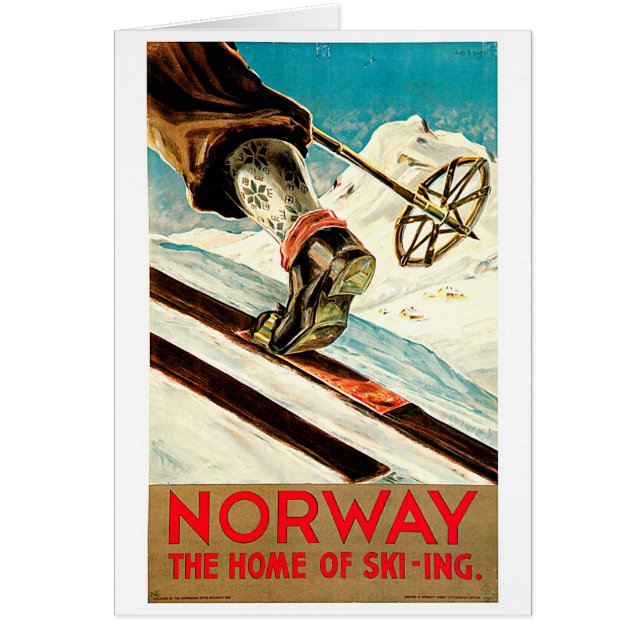 Norway - Home of Skiing Travel Art (Front)