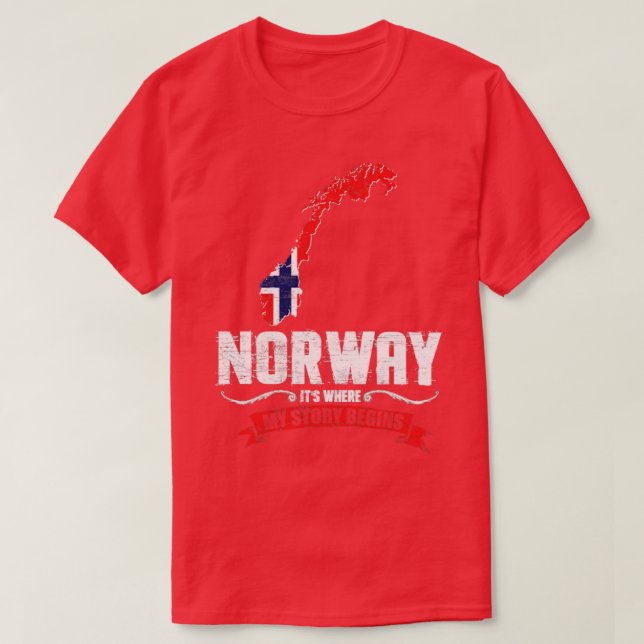 Norway its where my story begins T-Shirt (Design Front)