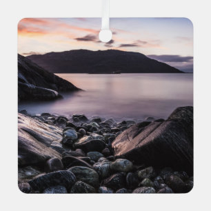 Norway Landscape Photo Metal Tree Decoration