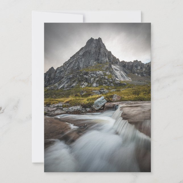 Norway Landscape photograph Save The Date (Front)