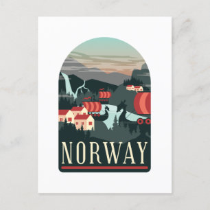 Norway Landscape Vintage Travel Postcard