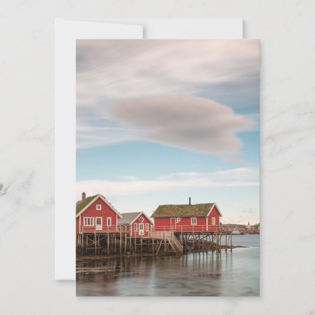 Norway Lofoten Fishing Village Card (Front)