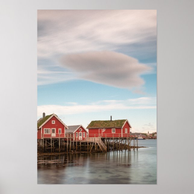 Norway Lofoten Fishing Village Poster (Front)