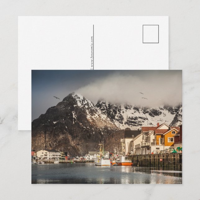 Norway Lofoten Henningsvaer Holiday Postcard (Front/Back)
