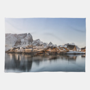 Norway Lofoten Islands Tea Towel