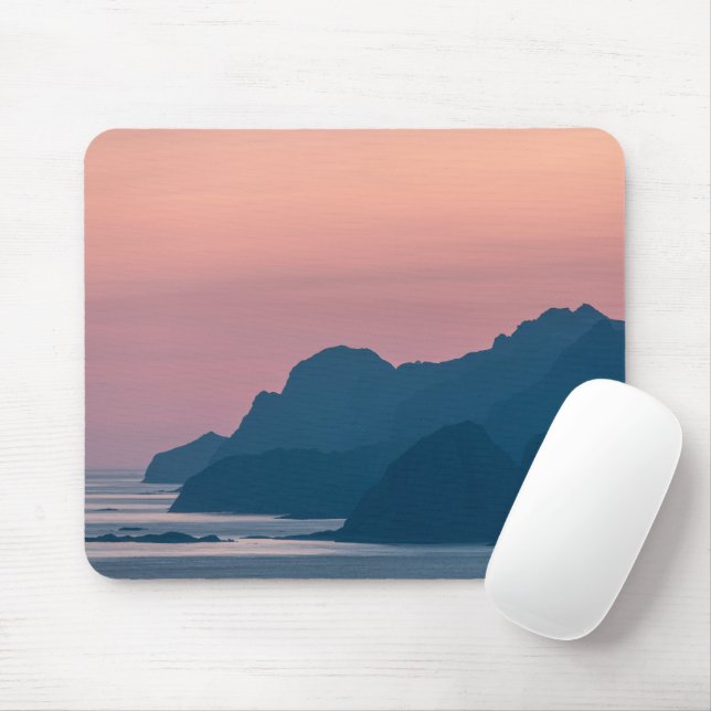 Norway Lofoten Landscape Mouse Mat (With Mouse)