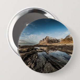 Norway Lofoten Landscape Photo 10 Cm Round Badge