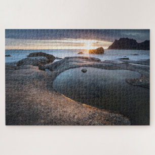 Norway Lofoten Midnight Sun Jigsaw Puzzle