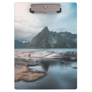 Norway Lofoten Mountain Clipboard
