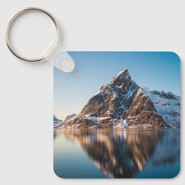 Norway Lofoten Mountain Key Ring (Front)