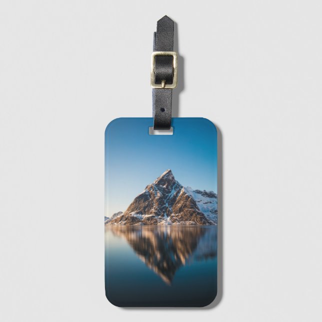 Norway Lofoten Mountain Luggage Tag (Front Vertical)