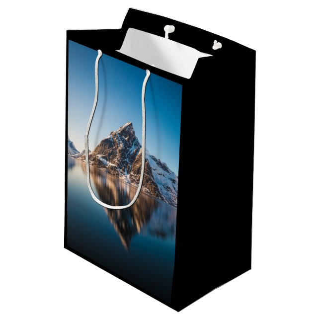 Norway Lofoten Mountain Medium Gift Bag (Back Angled)
