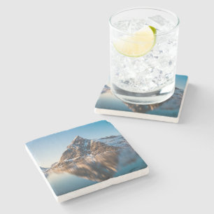 Norway Lofoten Mountain Stone Coaster