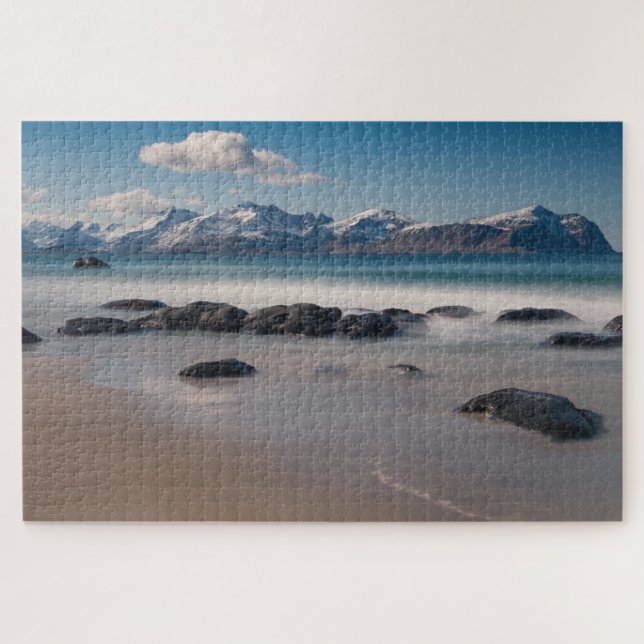 Norway Lofoten Vikten Beach Jigsaw Puzzle (Horizontal)
