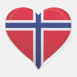 Norway love flag pride heart sticker