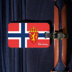 Norway Luggage Tags, patriotic Norwegian Flag Tag