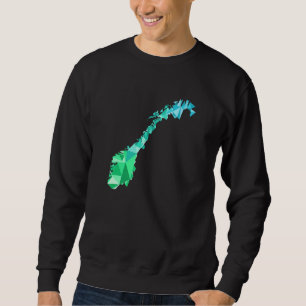 Norway Map In Polygon Style Geometric Scandinavi Sweatshirt