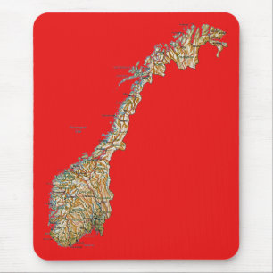 Norway Map Mousepad
