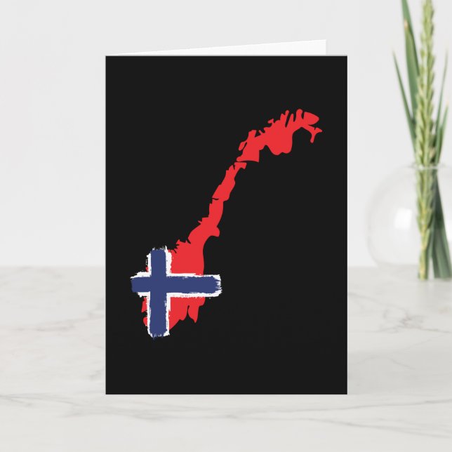 Norway Map Norway Card (Front)