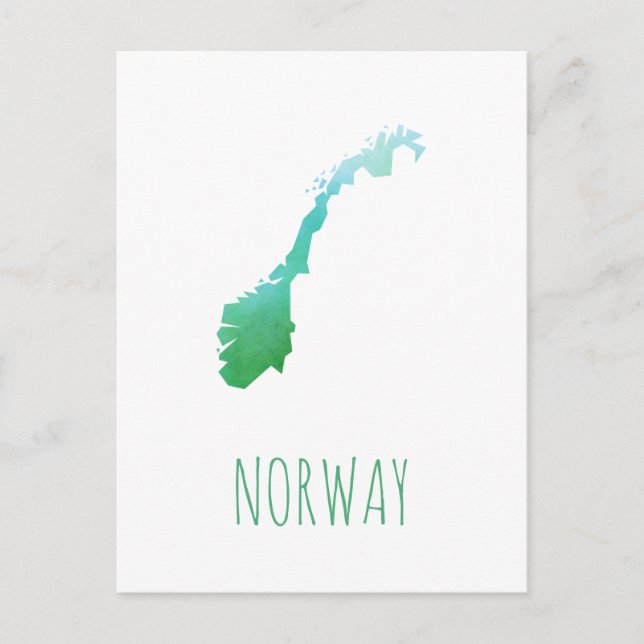 Norway Map Postcard (Front)