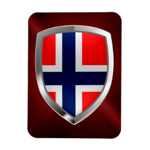 Norway Metallic Emblem Magnet