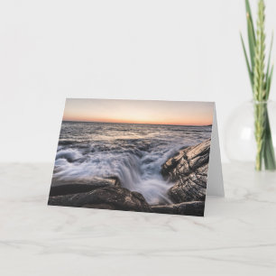 Norway Minimalist Coastal Landscape Photo  Card