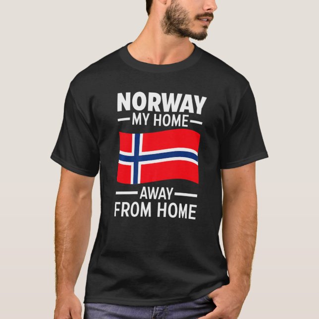 Norway My Home Away From Home Norway T-Shirt (Front)
