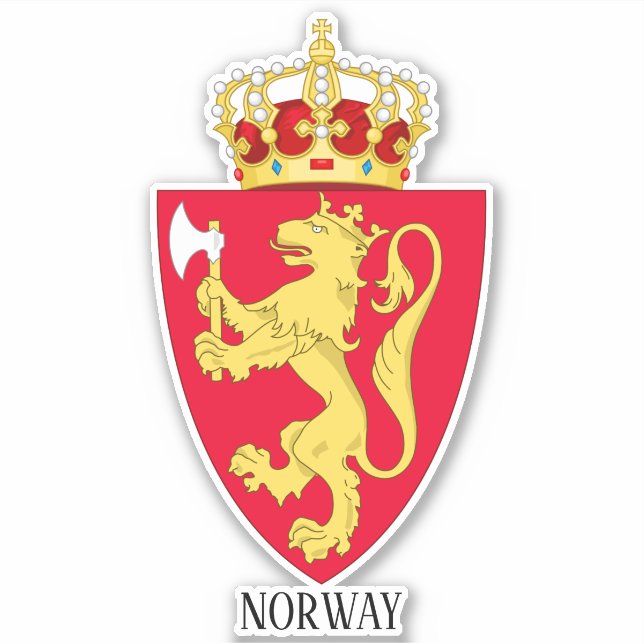 Norway National Coat Of Arms Patriotic (Front)