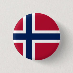 Norway National Flag 3 Cm Round Badge