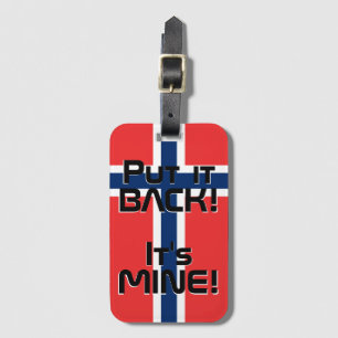 Norway National Flag Funny Patriotic Luggage Tag