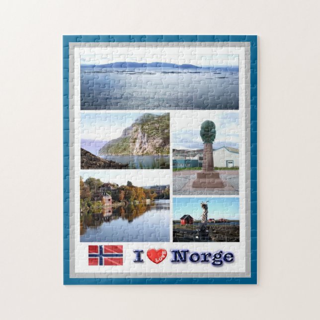 Norway - Norge  - I Love - Jigsaw Puzzle (Vertical)