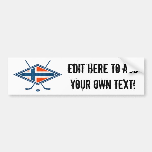 Norway Norge Ice Hockey Logo Bumper Sticker (Front)