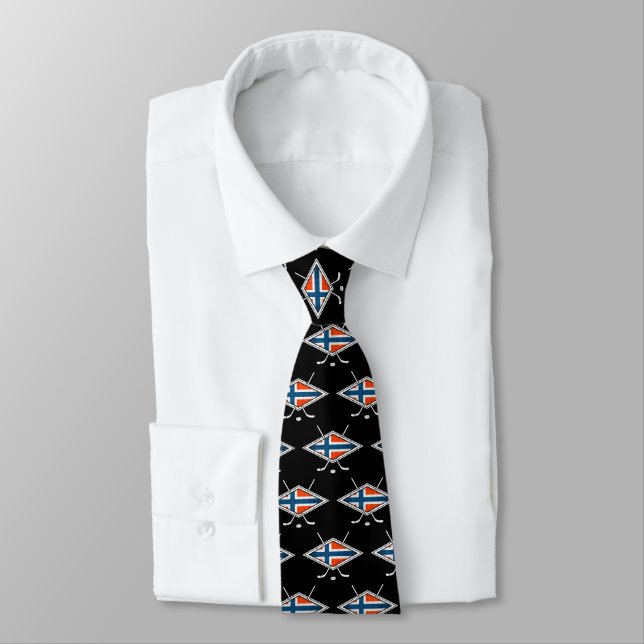 Norway Norge Ice Hockey Logo Tie (Tied)
